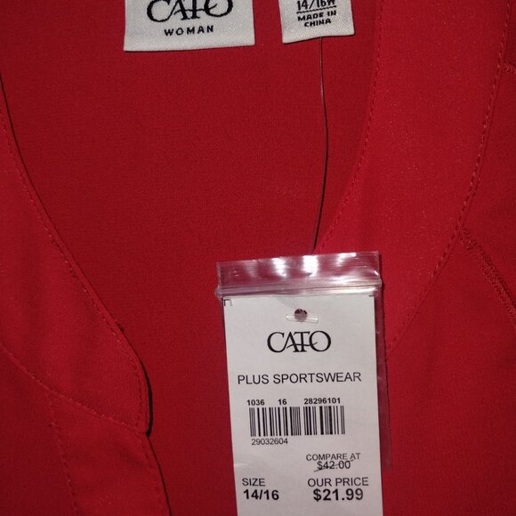 Cato Red Sleeveless Blouse - Picture 3 of 3